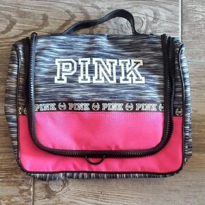 Victoria's Secret Pink and Black Cosmetic Travel Bag